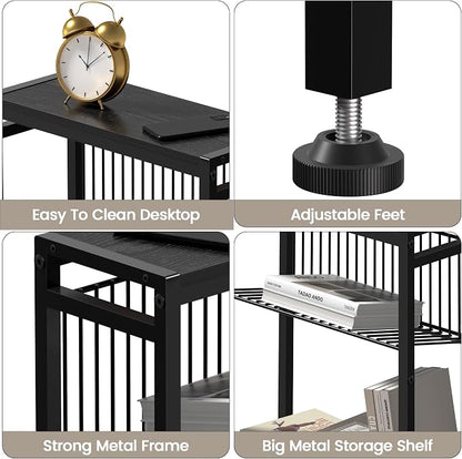 End Table for Small Space, 3-Tier Narrow Side Table - Image 7