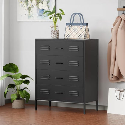 LCAOPC Black Metal 4 Drawer Dresser - Image 4