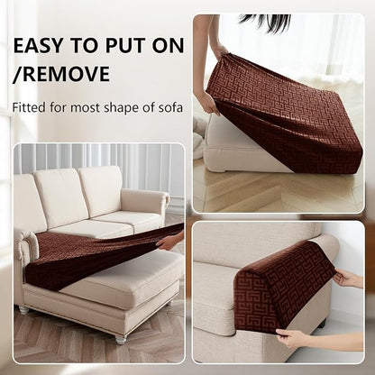 UNBBRRL 10 Pieces Stretch Sofa Cushion Covers - Image 4