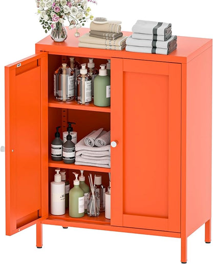 YAUWOH Metal Bathroom Storage Cabinet, Bathroom Floor Storage Cabinet by YAUWOHFactoryOutletsColorfulMetalFurniture