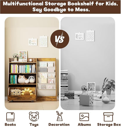 COZPAW Kids Bookshelf and Toy Storage, 4 Tier Toddler Bookshelf - Image 7