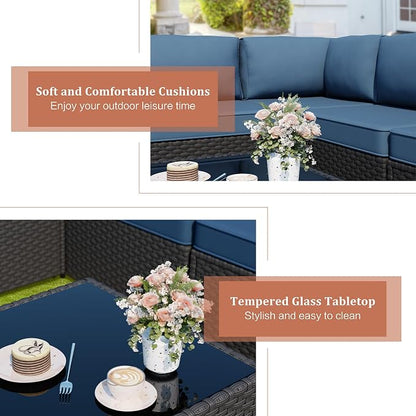 JAMFLY Patio Furniture Sets, 5-Piece Outdoor Patio Furniture - Image 4