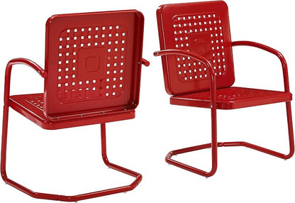 Crosley Furniture Bates 2-Piece Outdoor Chair Set, Retro Metal Patio Chairs - Image 13