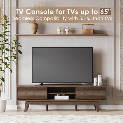 TOLEAD 59" TV Console, Mid Century Modern TV Stand - Image 4