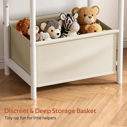 MISSLO Toddler Nightstand with Storage Basket Kids Night Stand with Large - Image 5