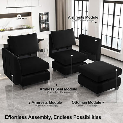 Belffin Modular Sectional Sofa Couch - Image 5