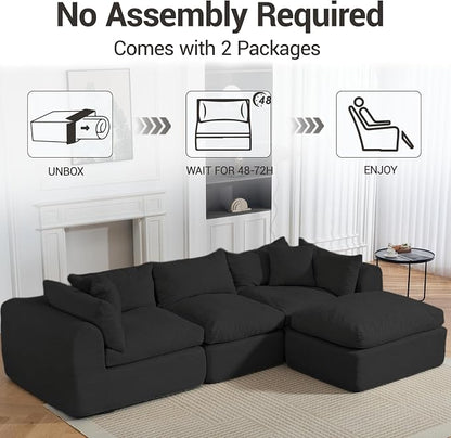 Modular Cloud Couch Sectional, Boneless Sofa - Image 7