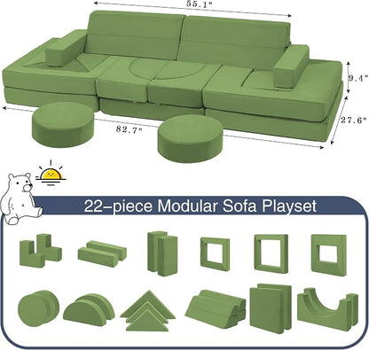 Edbuosy 22Pcs Modular Kids Play Couch - Image 2