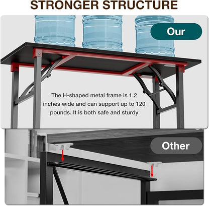 TEMI Small Computer Desk Folding Table - Image 6