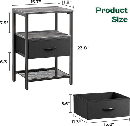 Huuger Nightstand Set of 2, Night Stand - Image 3