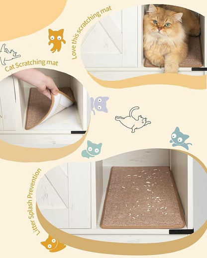 Hzuaneri Cat Litter Box Enclosure, Hidden Litter Box Cabinet Furniture - Image 5