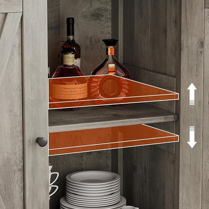 GarveeHome Small Storage Cabinet, Farmhouse Sideboard Buffet Cabinet - Image 4