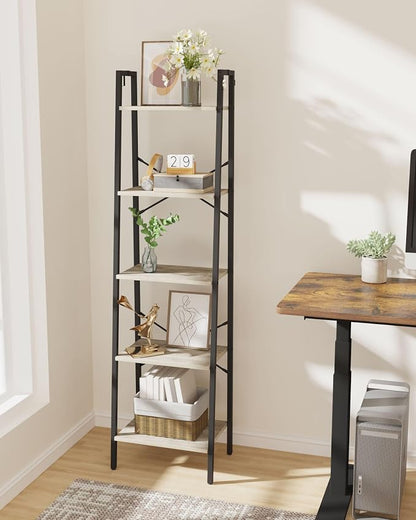 Hzuaneri Ladder Shelf, Bookshelf Bookcase, Freestanding Corner Storage Shelve - Image 7
