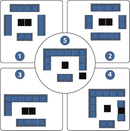 KIGOTY 14-Piece Patio Furniture Set, All-Weather PE Rattan Outdoor Sectional - Image 4
