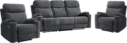 HAOMARKETS 3-Piece Power Recliner Sofa Set - Image 8