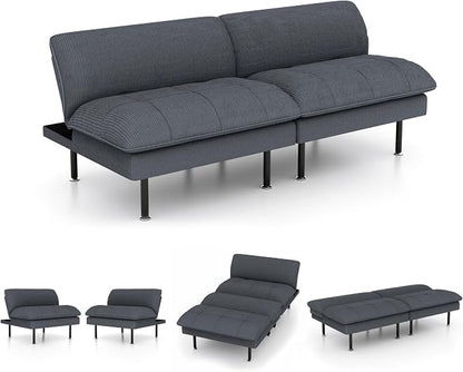 Ribilake 70" Futon Sofa Bed, 4 in 1 Multi-Function Couch Sleeper - Image 4