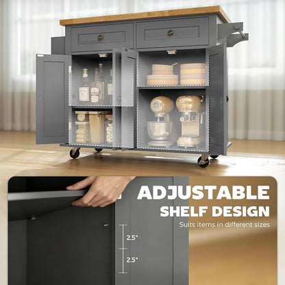 HOMCOM Kitchen Island Cart - Image 4