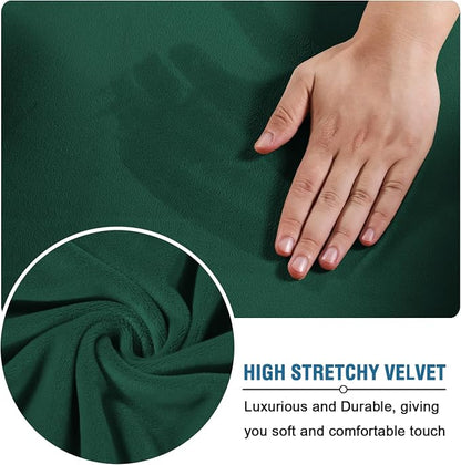 H.VERSAILTEX Modern Velvet Plush 4 Piece High Stretch Sofa Slipcover Furniture - Image 5