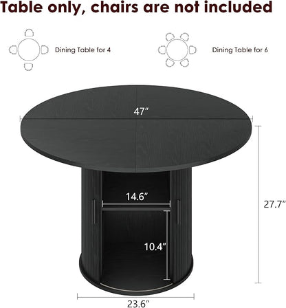 GarveeHome 47'' Round Dining Table - Image 2