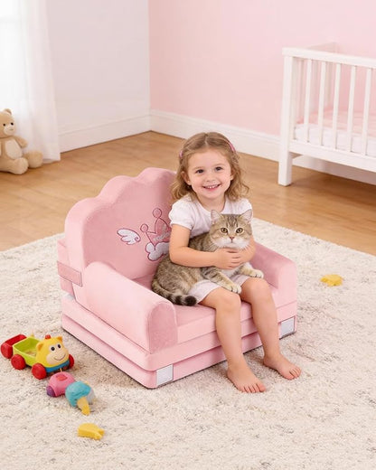 Toddler Chair and Kids Couch, 2-in-1 Fold Mini Sofa & Lounger Comfy, Reinforce - Image 2