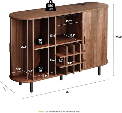 ONBRILL 55" Wine Bar Cabinet - Image 2