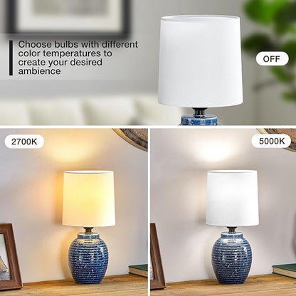 EJIAXIN Table Lamps Set of 2-13.75" Small Bedside Lamps - Image 6
