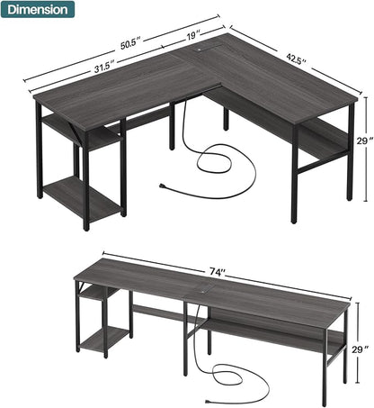 Unikito Reversible L Shaped Desk - Image 3