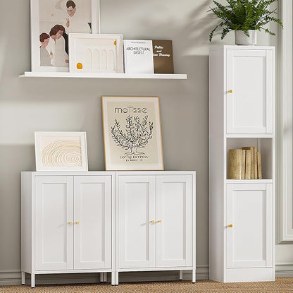 Bevivog Metal Bathroom Floor Storage Cabinet, Small Storage Sideboard - Image 4