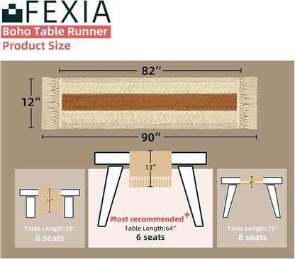 Fexia Table Runner 90 Inch Thanksgiving Decor - Image 2