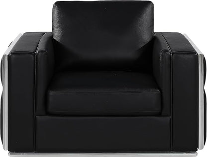 Blackjack Furniture Catania Modern Top Grain Italian Leather Sofa Set by BlackjackFurniture