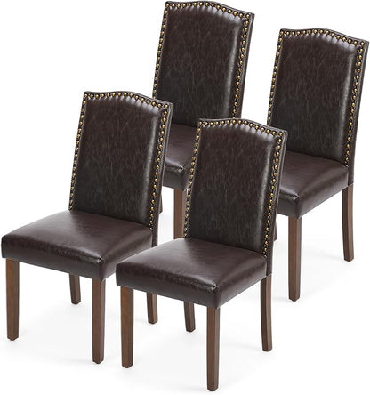 DUMOS Dining Chairs Set of 4, Modern PU Leather Kitchen Table Chairs by DumosLifestyle
