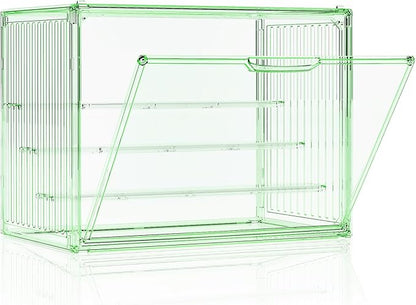 Clear Green Acrylic Figure Display Case by MSHOMELYDIRECT