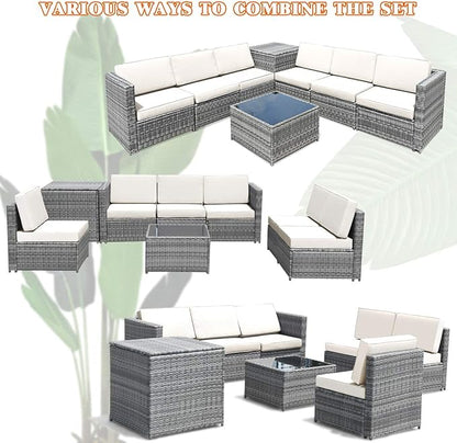 Tangkula 8 Pieces Wicker Patio Furniture Set - Image 8