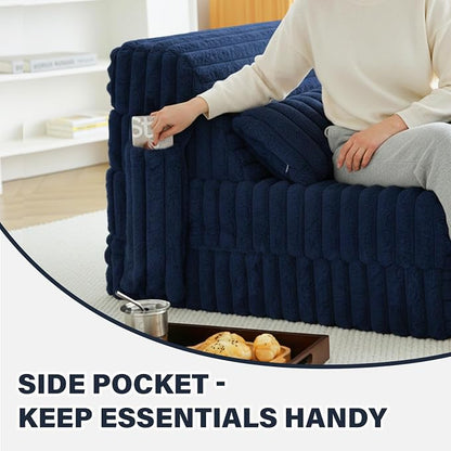 Tiita Folding Sofa Bed Single Size, Convertible Sleeper Chair Mattress - Image 5