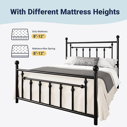 Allewie 14 Inch Queen Size Metal Platform Bed Frame - Image 8