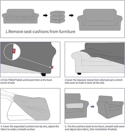 ZNSAYOTX 2 Piece Chair Covers for Living Room - Image 7