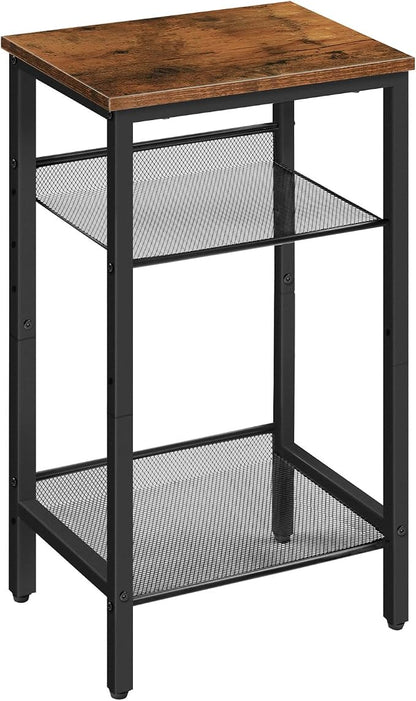 HOOBRO Side Table, 3-Tier Tall End Telephone Table by HOOBRO
