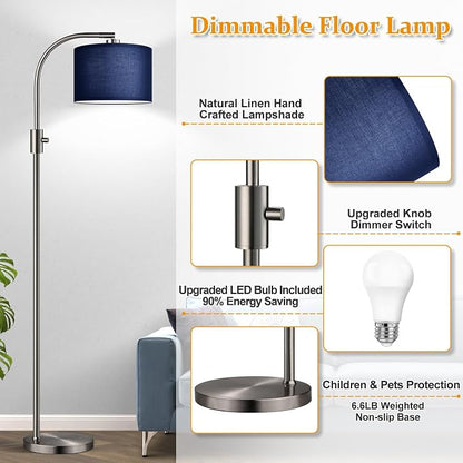 Nintiue Upgraded Modern Arc Dimmable Tall Standing Floor Lamp - Image 4