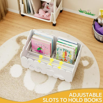 Wood Kids Bookshelf, Montessori Bookshelf, - Image 5