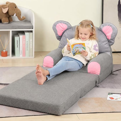 MOMCAYWEX Kids Sofa, Sherpa Couch - Image 4