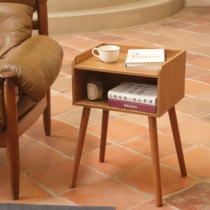 MaxSmeo Nightstands Set of 2, Mid Century Modern Side Table Bedroom - Image 2