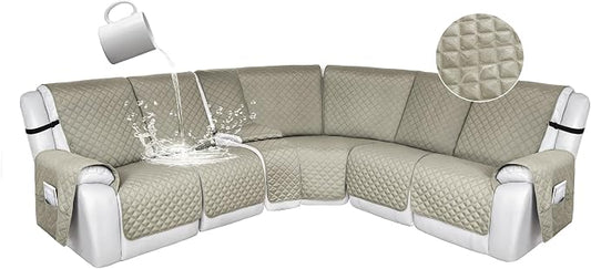 HDCAXKJ 100% Waterproof Reclining Sectional Couch Covers L Shape Recliner Sofa by HDCAXKJ