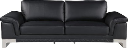 Blackjack Furniture Weston Collection Genuine Italian Leather Living Room Sofa - Image 2