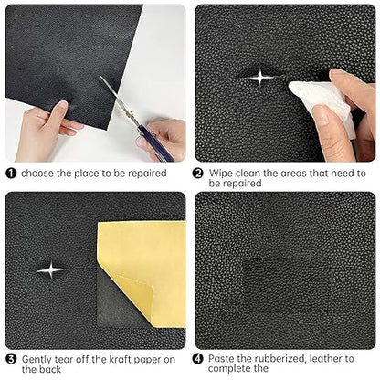 Leather Repair Patch Kit Orange 4 x 60 inch Leather Repair Tape Self Adhesive - Image 4