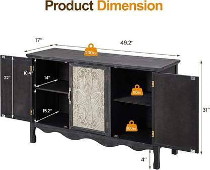 RoyalCraft Farmhouse Sideboard Buffet Cabinet - Image 2