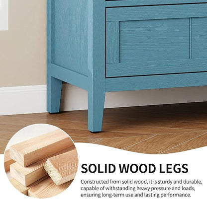31.5" Accent Storage Cabinets, Modern 3-Drawer Decorative Side Table - Image 5