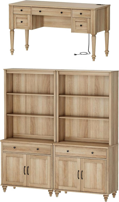 WAMPAT Home Office Furniture Set, Wood Computer Desk - Image 9