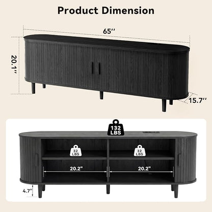 65" Mid Century Modern TV Stand - Image 3