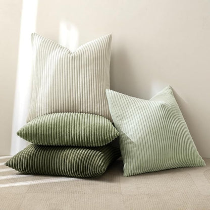 MIULEE Boho Farmhouse Throw Pillow Covers 20x20 Inch Set of 4 Mordern Neutral - Image 4