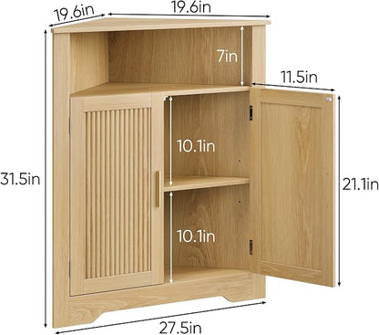 Smuxee Bathroom Corner Cabinet, Floor Corner Storage Cabinet - Image 2